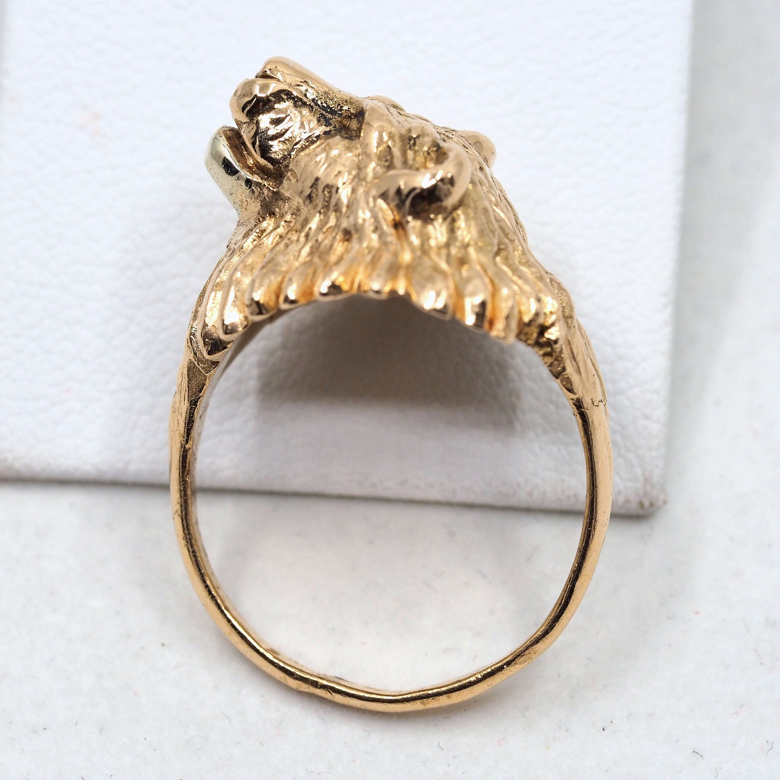 Spectacular 18K Solid Gold Lion Head Ring Hallmarked Gold Lion Etsy