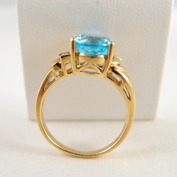 Stunning 18K solid gold and natural topaz ring Di… - image 5