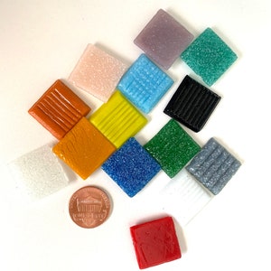 Mosaic Tile - Glass Mosaic Tiles for crafts - Vitreous Glass Tile 3/4 x3/4 (2cm x 2cm)- FREE SHIPPING  - 25 or 50 pieces