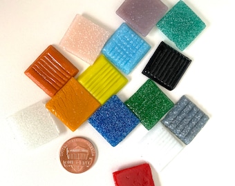 Vitreous Glass Mosaic Tiles - 3/4" Square Craft Supplies