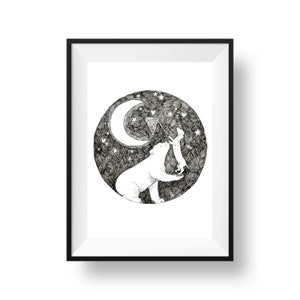 Catching Stars For Clover Bear, A4 Print