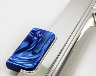 Impresionante bandeja para servir Couzon de acero inoxidable estilo Art Déco francés, NUEVA EN CAJA