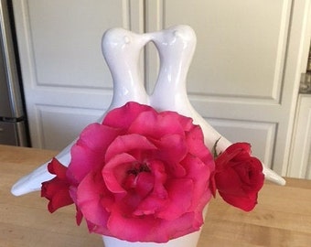 Florero Love Bird Cerámica Italiana