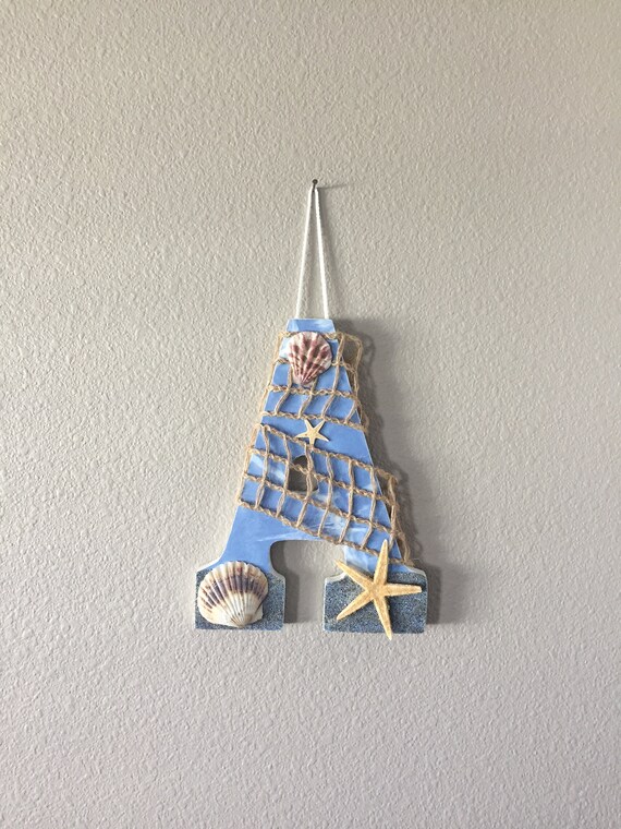 9 Beach Theme Wood Wall Letter A Nautical Theme Wall Etsy