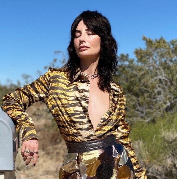 Early 2000‘s Dolce & Gabbana Tiger print blouse