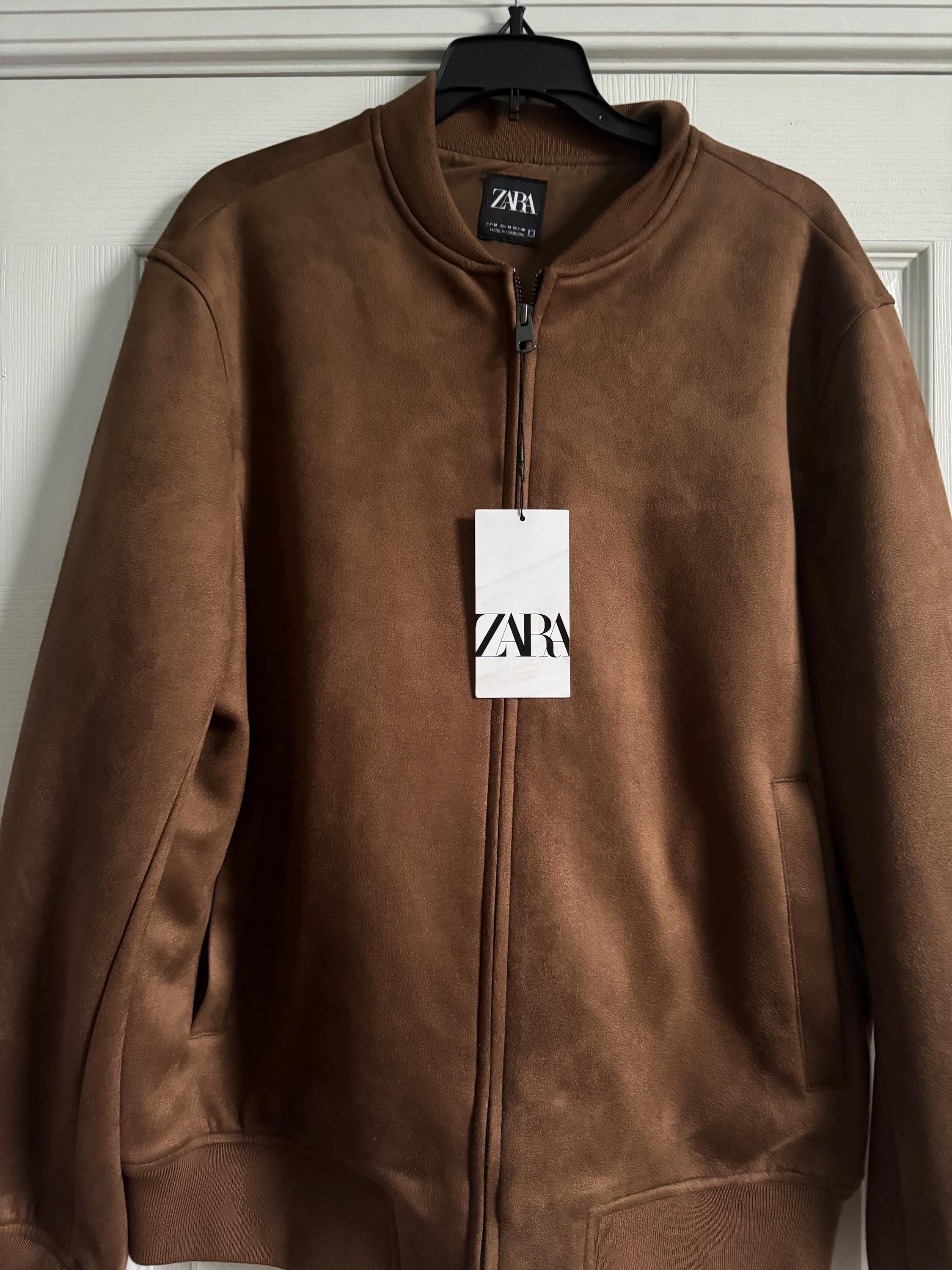 Men's Bomber Suede Jacket Sz M - Etsy