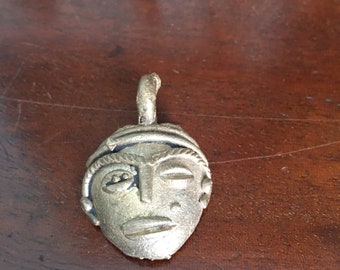 Bronze Metall Anhänger ethnische Gesichtsmaske ca. 1,5&quot; alle