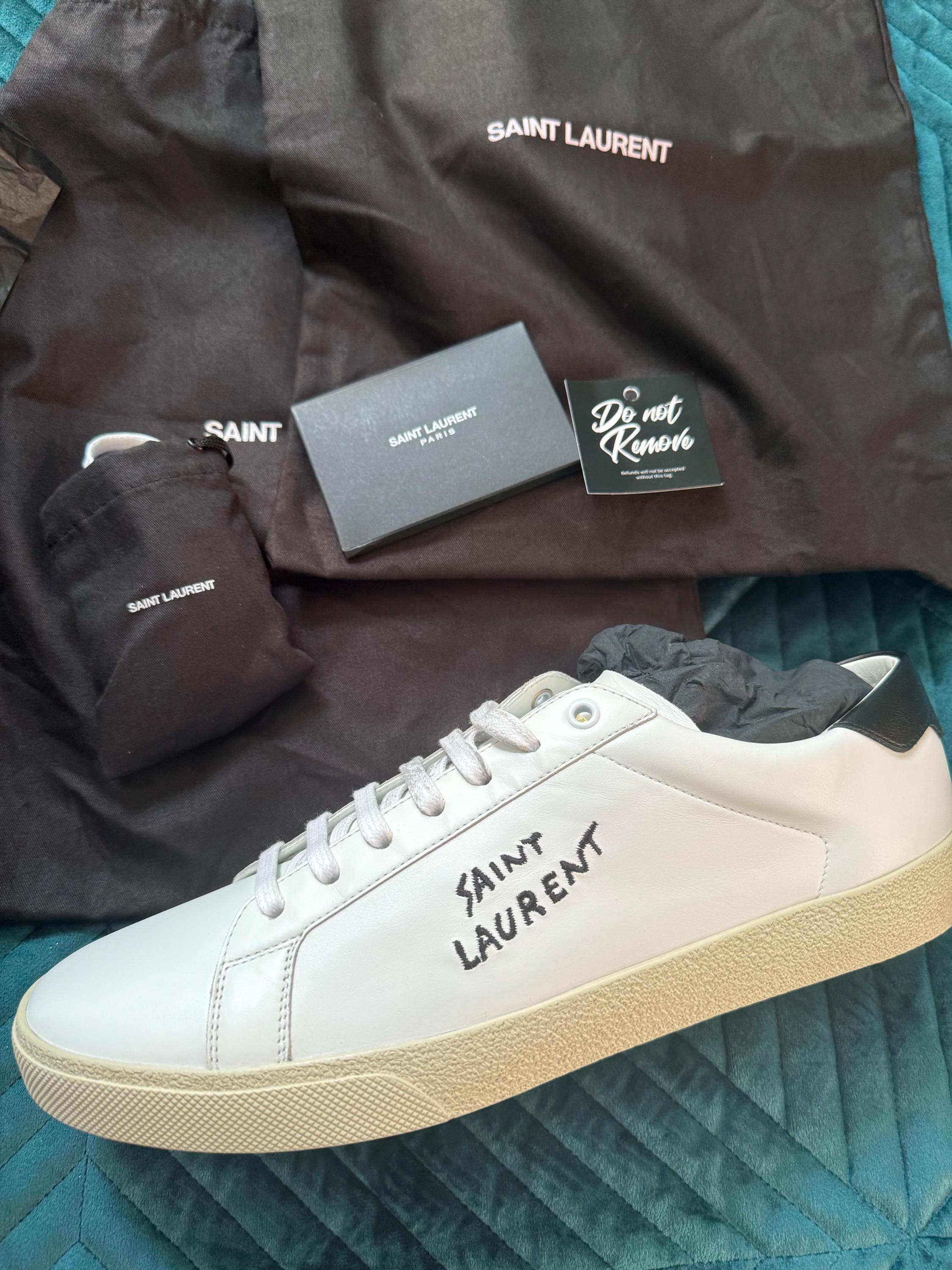 YSL Saint Laurent Men's Sneakers Low Top Leather Sz 43 or US 10 - Etsy