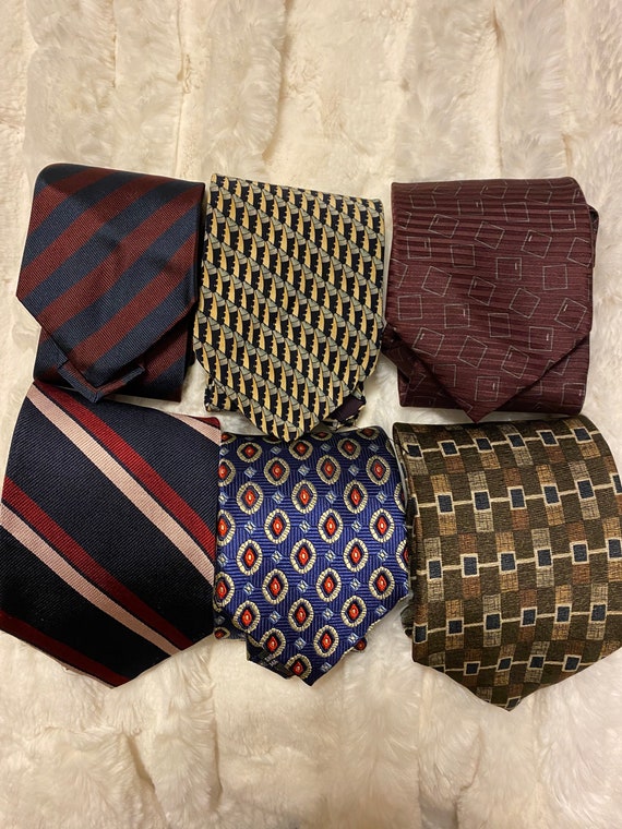 Lot of 6 assorted branded ties