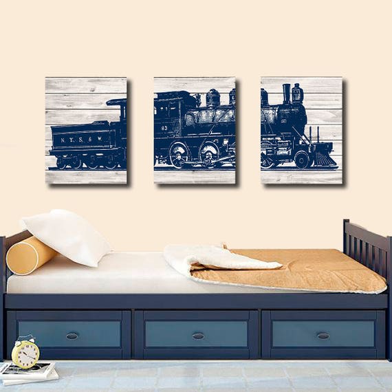 Canvas Train Bedroom Wall Decor Train Decor Boy Bedroom Wall Decor Boy Bedroom Wall Art Train Wall Decor Train Wall Art Playroom Art