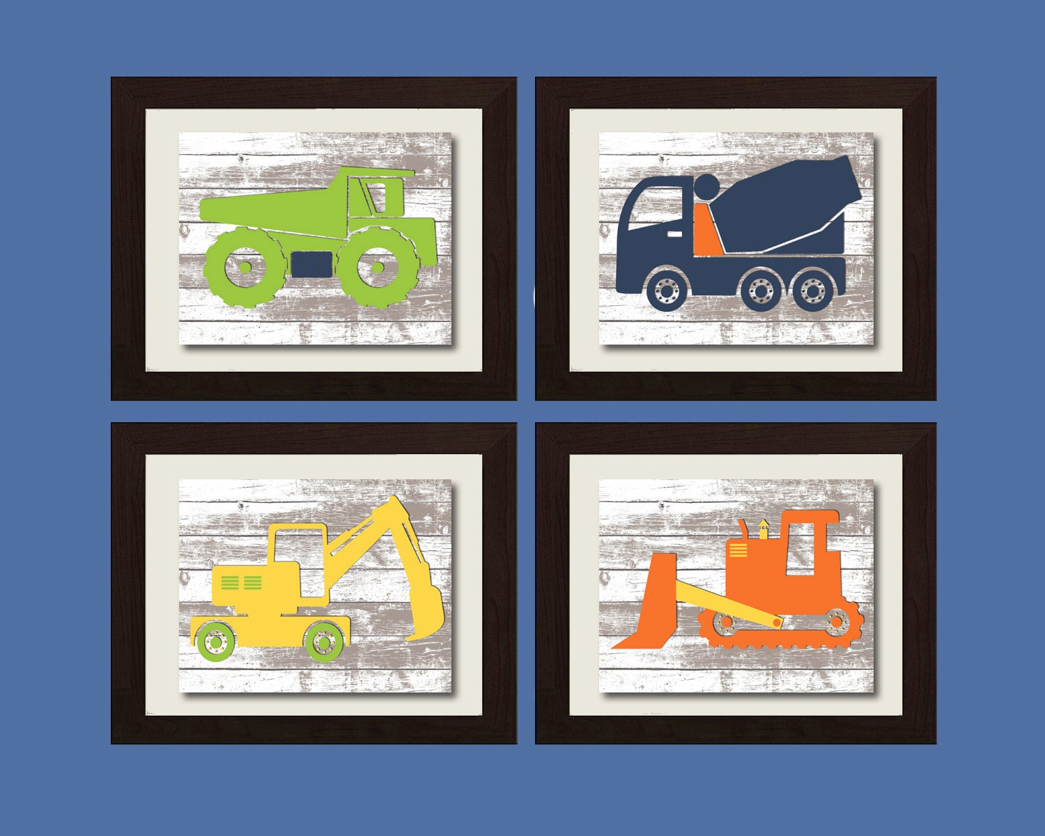 Construction Truck Wall Art Dump Truck Wall Art Boy Room Wall Etsy
