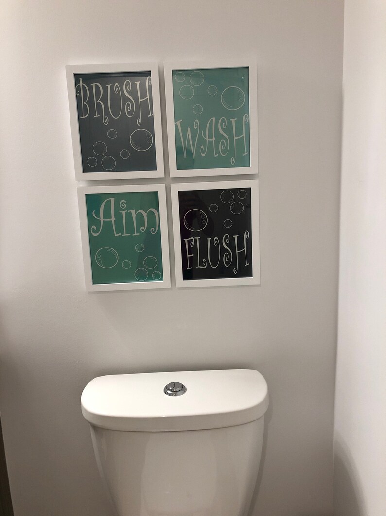 Kids Bathroom Rules Boys Bathroom Art Boys Bathroom Decor ...