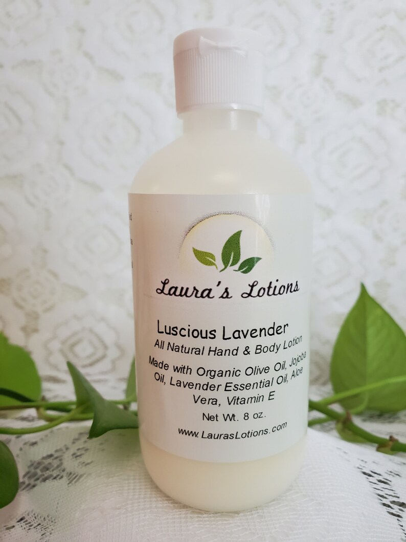 Luscious Lavender Organic All Natural Hand and Body Lotion 8 oz. image 1