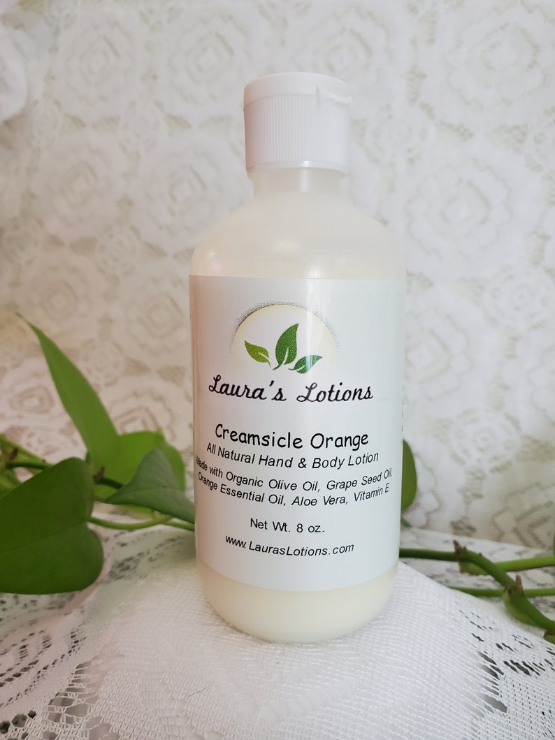 Creamsicle Orange Organic All Natural Hand and Body Lotion 8 oz. image 1