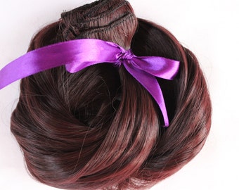 24 Purple Hair Extensions Halloween Hair Clip In Etsy
