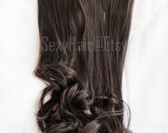 24 Medium Brown Hair Extensions Long Hair Extensions Etsy
