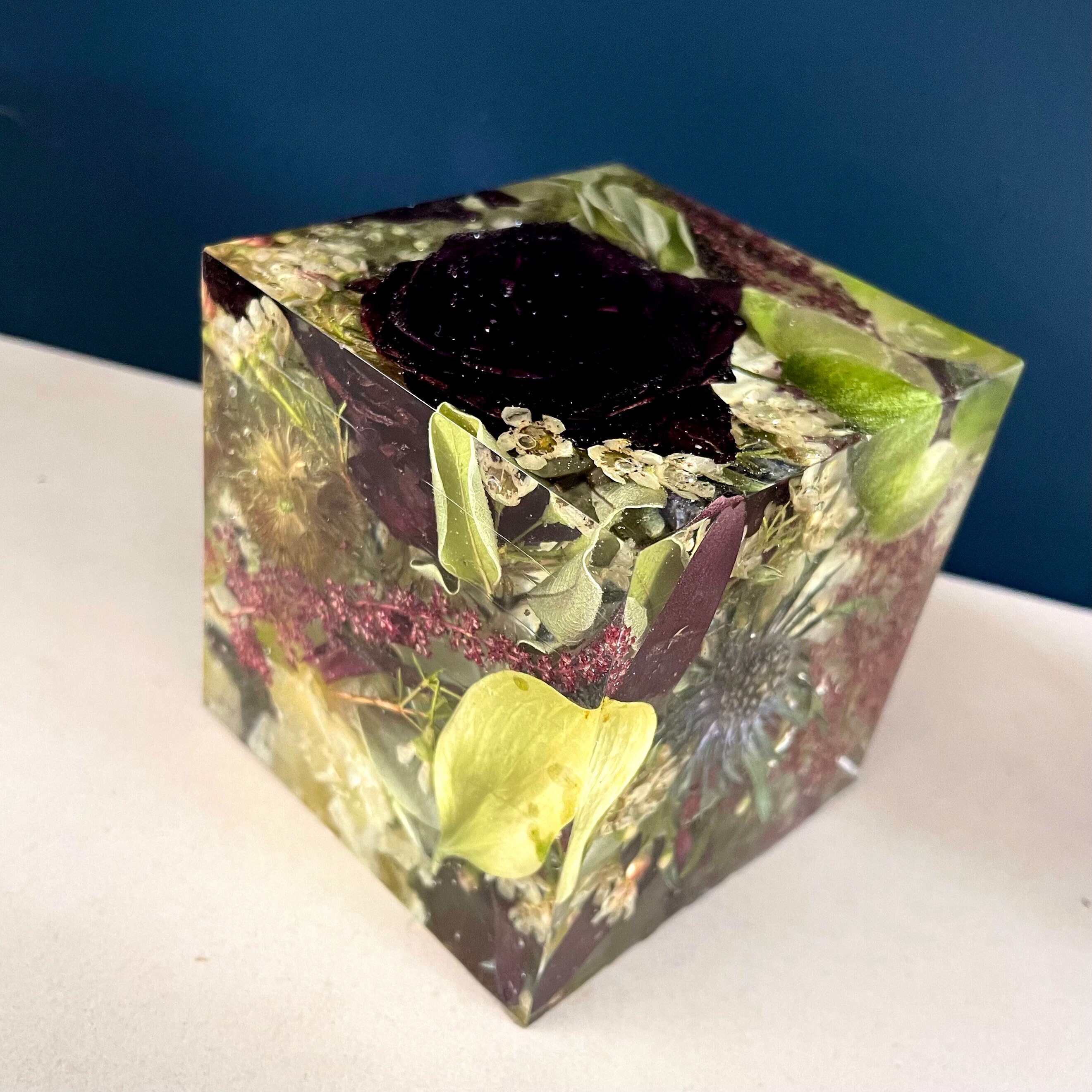 8cm/10cm Resin Cube Wedding Flowers Funeral Flowers Flower Etsy UK