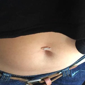 Tempo Ball-Ping and Plug Belly Button Barbell | Minimal barely-there belly jewelry small floating belly button rings dainty piercings petite