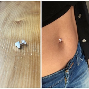 Belly button rings with small balls outlet