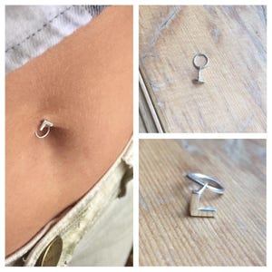Mars Belly Button Barbell | silver gold small dainty barely there chevron ring dance minimal body jewelry simple adult piercing tiny symbol