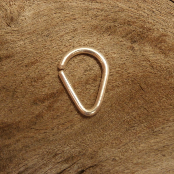 Teardrop Belly Ring | active body jewelry piercings 14k solid gold fill .999 fine silver dance art small profile hoop minimal petite dainty
