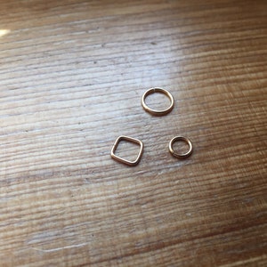 Replacement Barbell Ring Closures for SOLID GOLDS ONLY minimal belly button jewelry simple small barelythere petite contemporary body tiny image 2