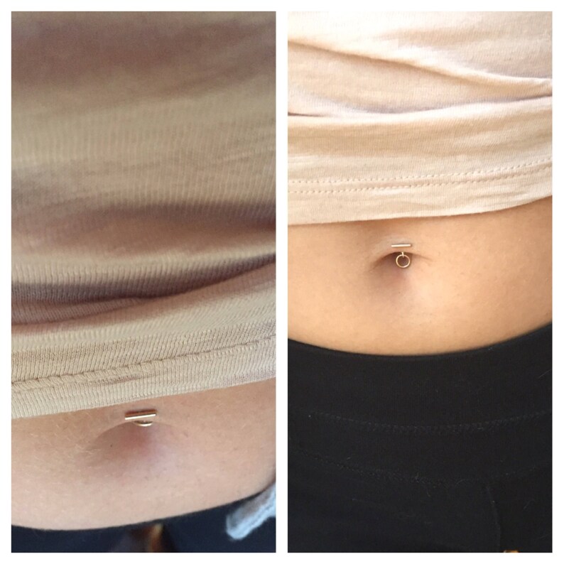 Jay Bird Belly Button Barbell .999 Fine Silver 14k Solid Etsy