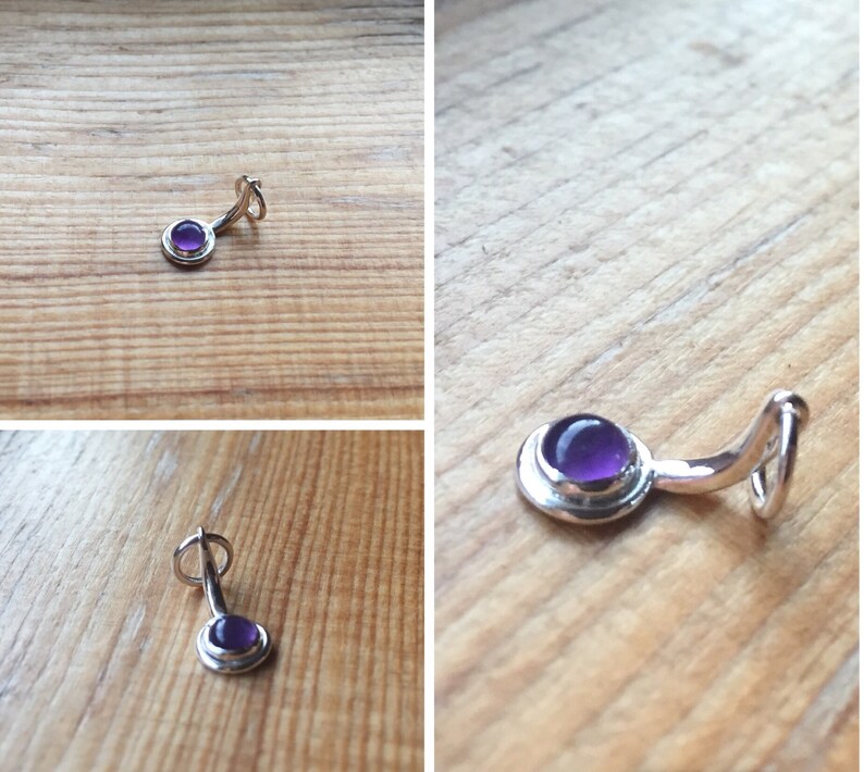 Saturn Belly Button Barbell piercings body jewelry simple minimal iolite classy petite rings .999 fine sterling silver 14k solid gold fill