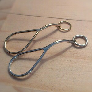 Pear Belly Button Barbell | piercings belly rings simple minimal contemporary body jewelry handmade designs .999 fine silver 14k gold fill