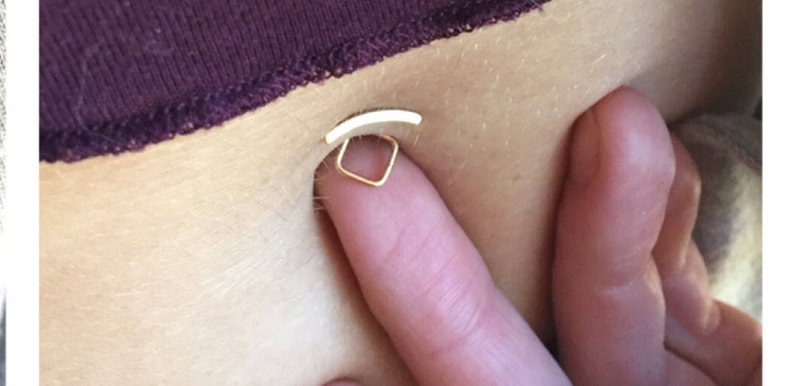 Replacement Barbell Ring Closures for SOLID GOLDS ONLY minimal belly button jewelry simple small barelythere petite contemporary body tiny image 6