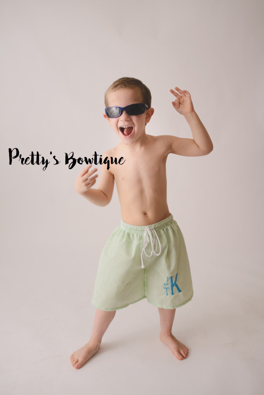 Boys Monogrammed Swimsuit Seersucker Boys Swim Trunks Baby Boy Swimsuit ...