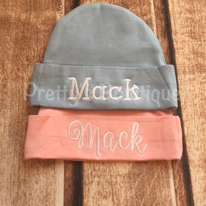Newborn Hat Personalized With Name for Boy or Girl 18 Colors - Etsy