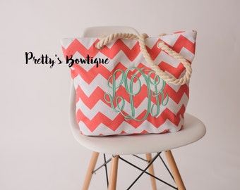 Beach Tote Bag Personalized - Large Beach Bag Tote with Monogram Custom Embroidered for Personalized Beach Bag for Women or Beach Bag Kids
