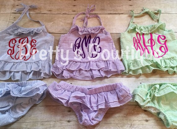monogrammed baby swimsuit