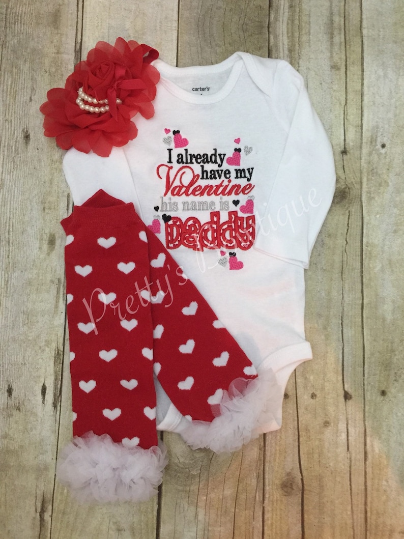 Valentines Day Outfit for Newborn Baby Girl &amp; Kids 3-piece | Etsy