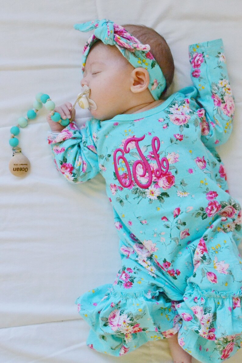 Baby Girl Coming Home Outfit Newborn Girl Outfit Newborn Etsy