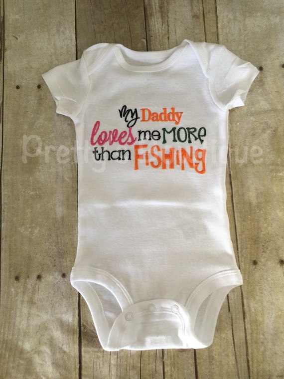 My Daddy Loves Me More Than Fishing Bodysuit or Shirt Girls Fishing Shirt  Daddy's Girl Fishing T Shirt Can Customize Colors -  Canada