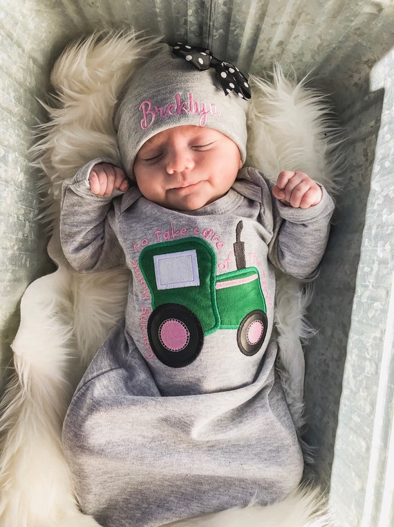 Newborn Baby Girl Personalized Going Home Outfit