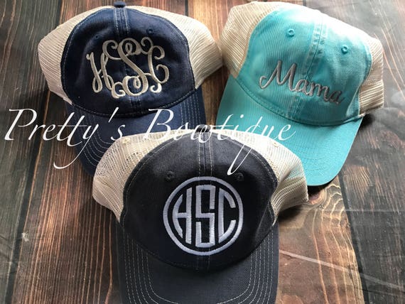 monogrammed baseball hats for women
