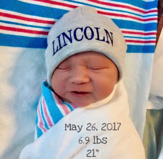 Personalized Newborn Hat Baby Name Hat 