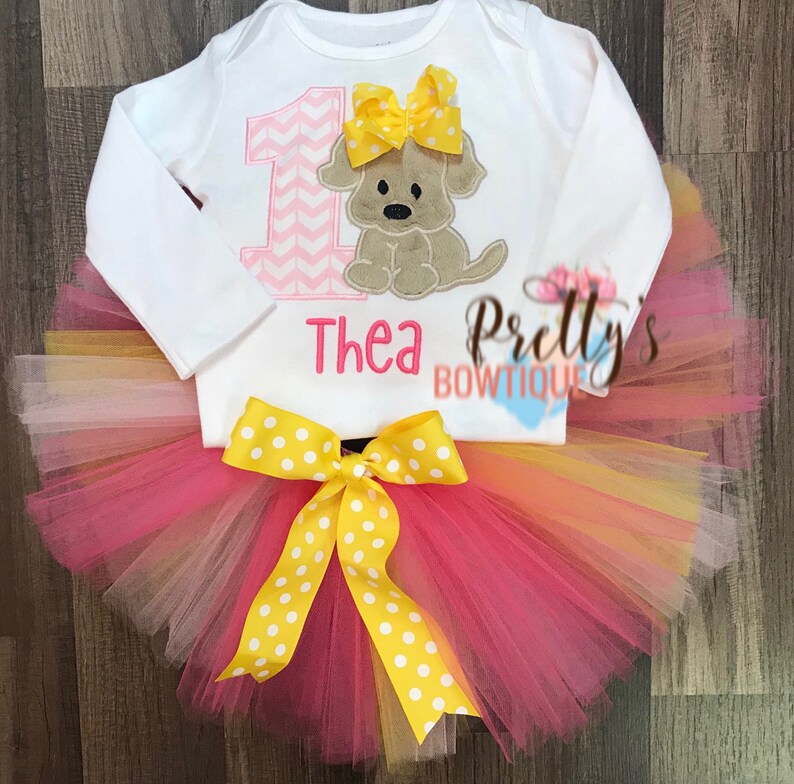 Puppy Dog Birthday Outfit Set for Girl T Shirt Tutu & Etsy