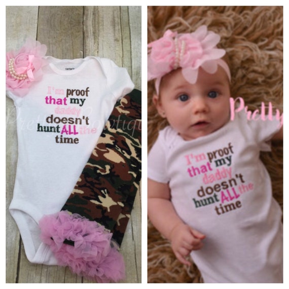 Daddys Girl Outfit Hunting Dad Outfit With Camo Legwarmers & | Etsy