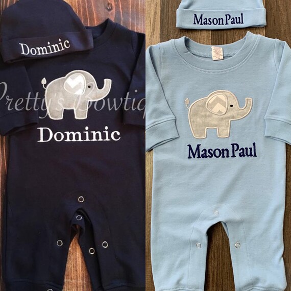 baby boy elephant coming home outfit
