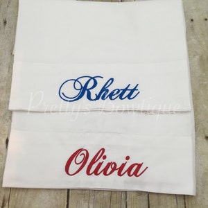 Embroidered Name or Monogram Pillow Case