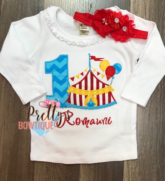 First birthday top circus outfit girl