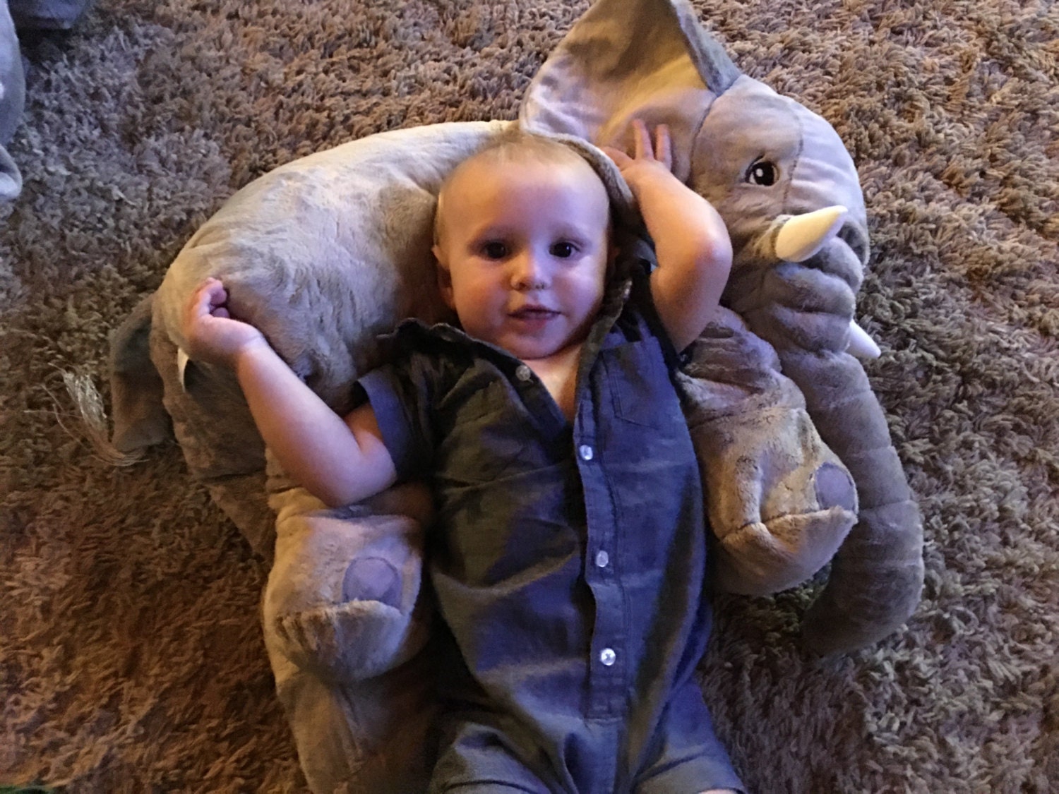 stuffed elephant pillow