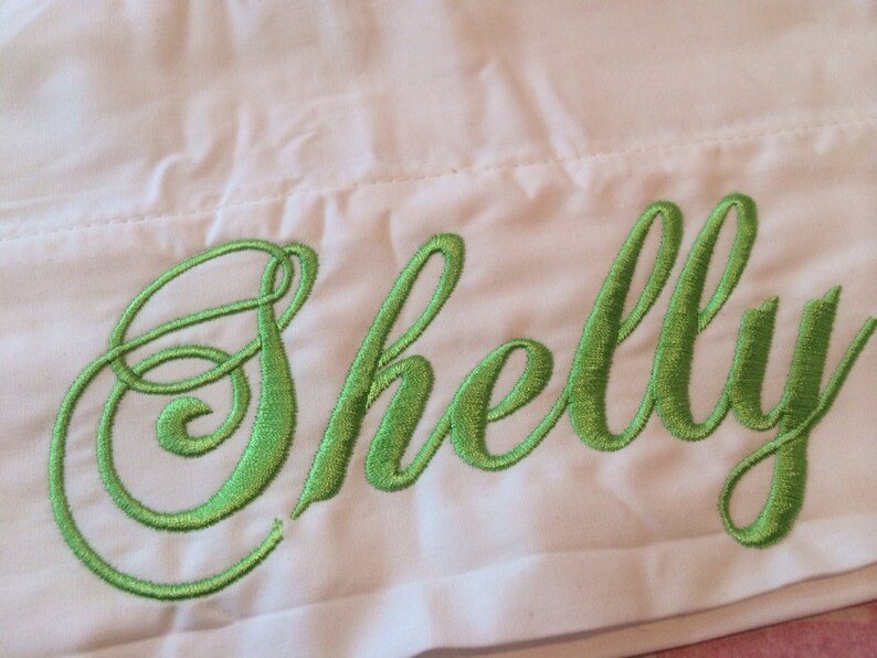 Embroidered Name or Monogram Pillow Case Etsy
