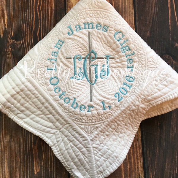 Baptism Baby Quilt Etsy