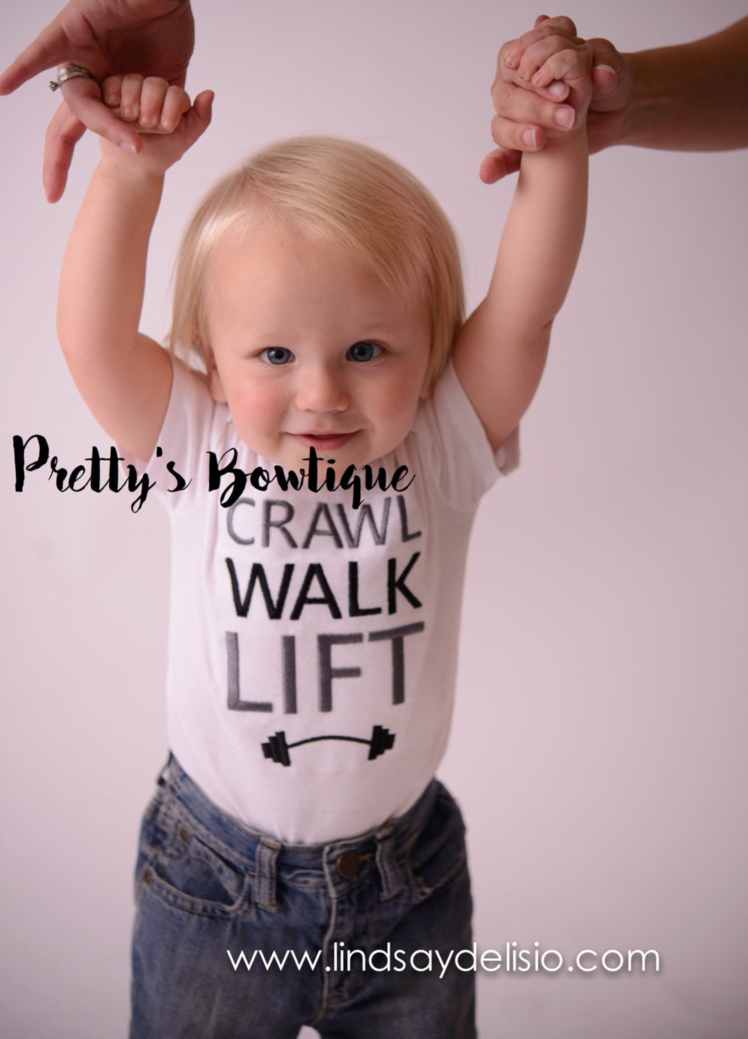 Crawl Walk Lift Bodysuit or Shirt Baby T-shirt Baby One-piece Crossfit T  Shirt Weightlifting Shirt Funny Baby Shirt 