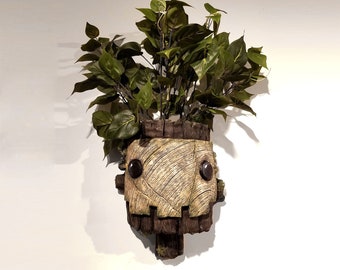 Woodland robot planter featuring EcoBot from the popular children's book by Impossible Winterbourne - The AlphaBots